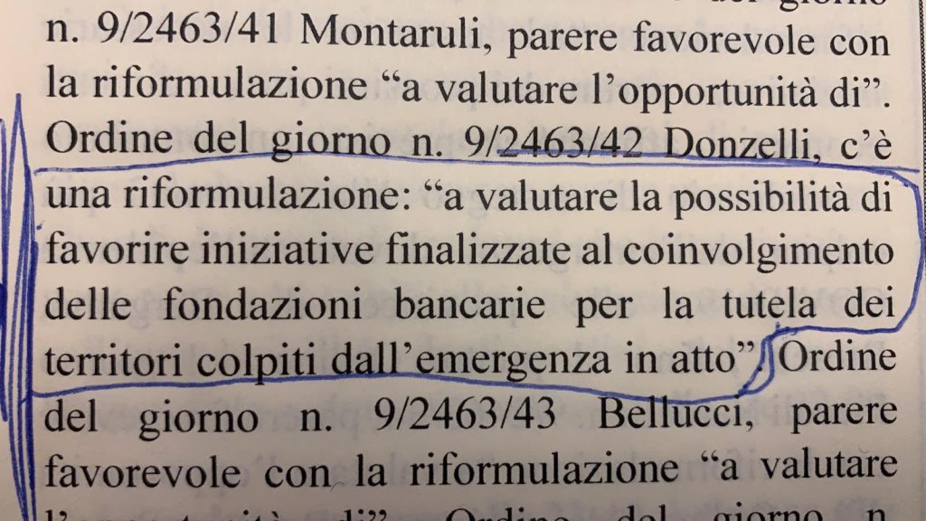 Le Fondazioni bancarie potranno finanziare i comuni