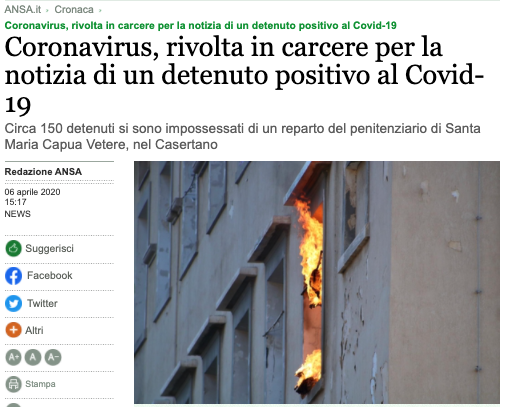 Rivolta in carcere