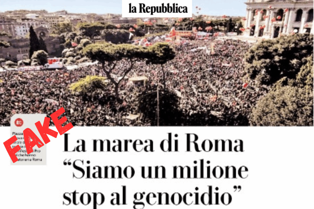 corteo pro pal repubblica falso