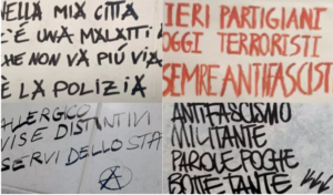 padova scritte polizia